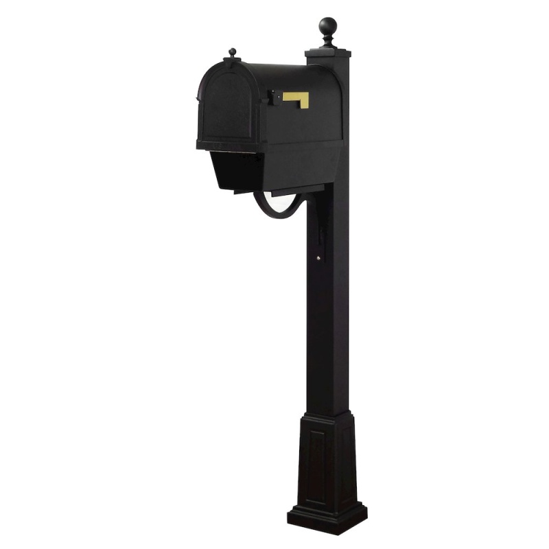 Curbside Mailbox With Newspaper Tube And Springfield Mailbox Post With Base