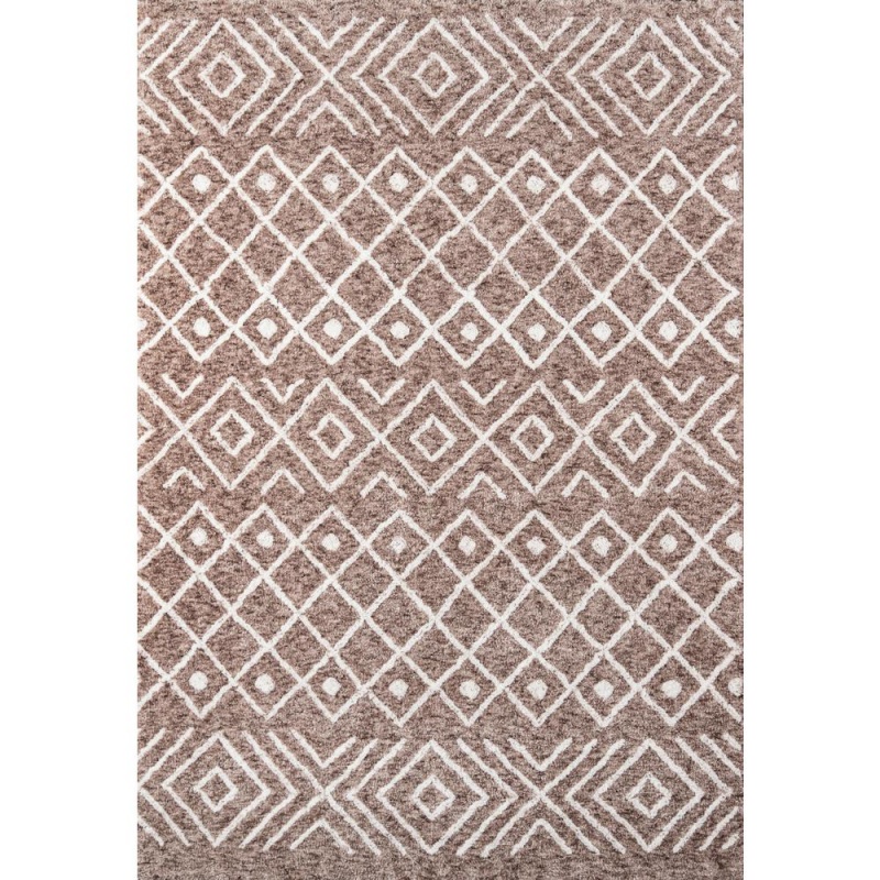 Contemporary Rectangle Area Rug, Taupe, 9' X 12'