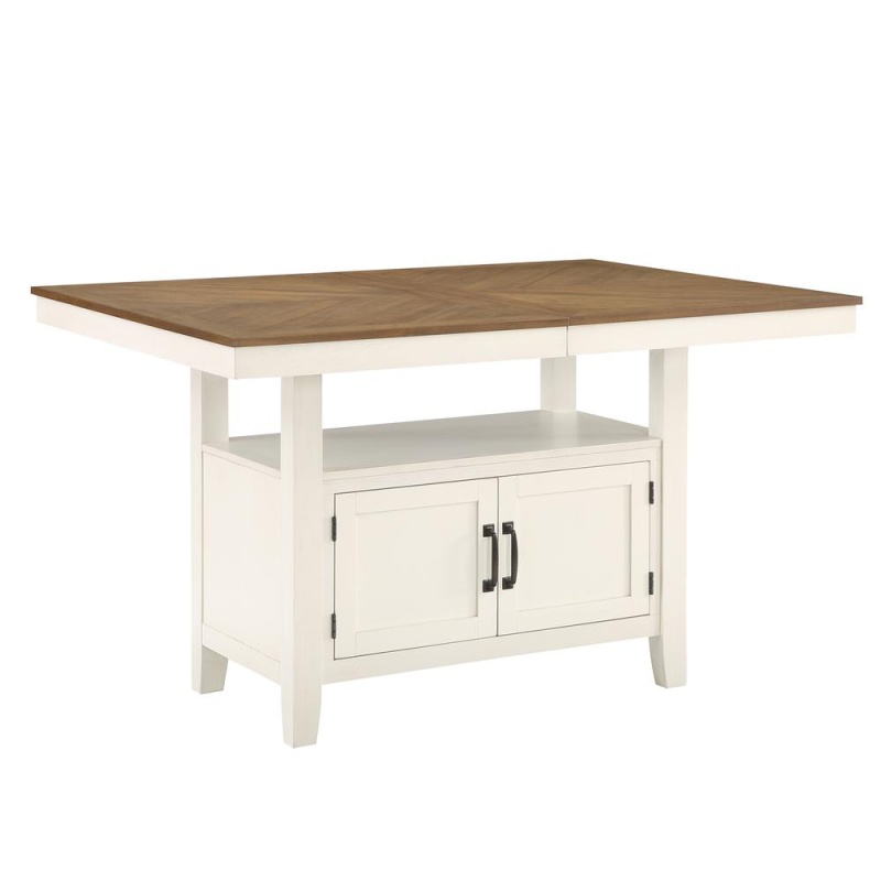 60-80" Counter Table With 20-Inch Leaf, Brown