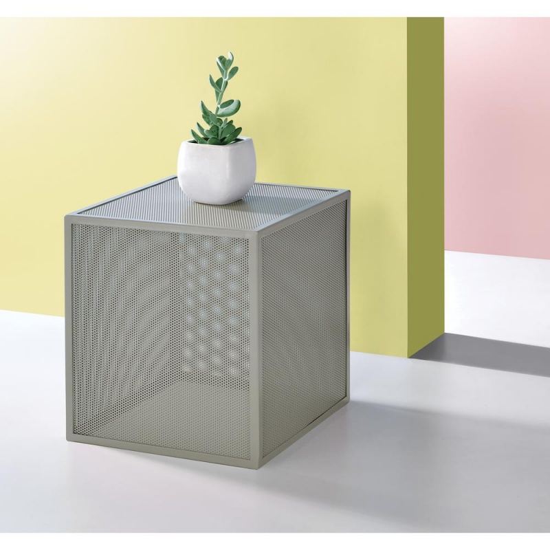 Catalina Accent Cube Table In Grey