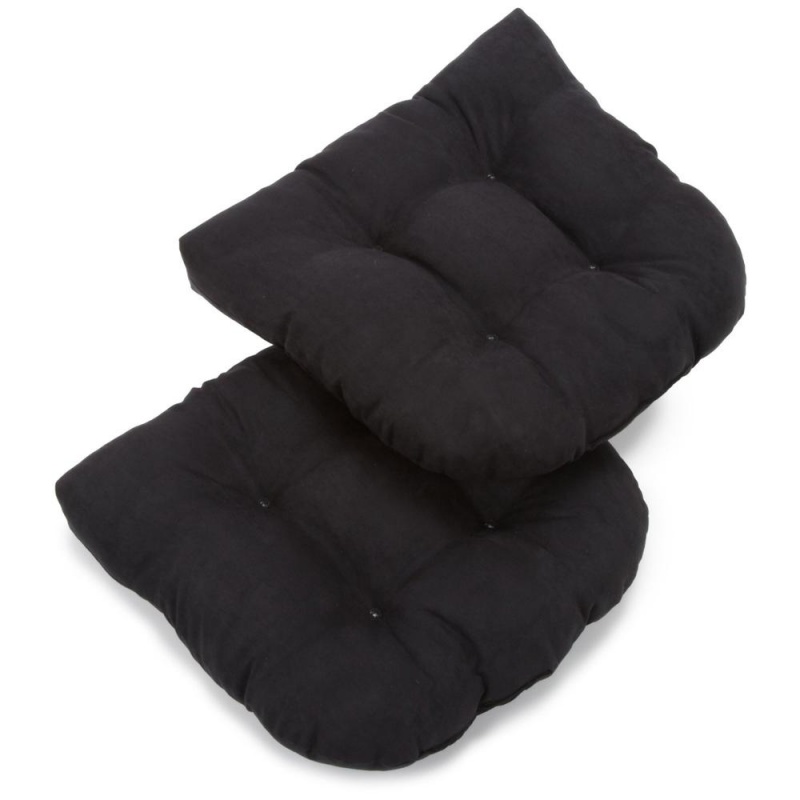 19-Inch U-Shaped Micro Suede Tufted Dining Chair Cushion (Set Of 2)