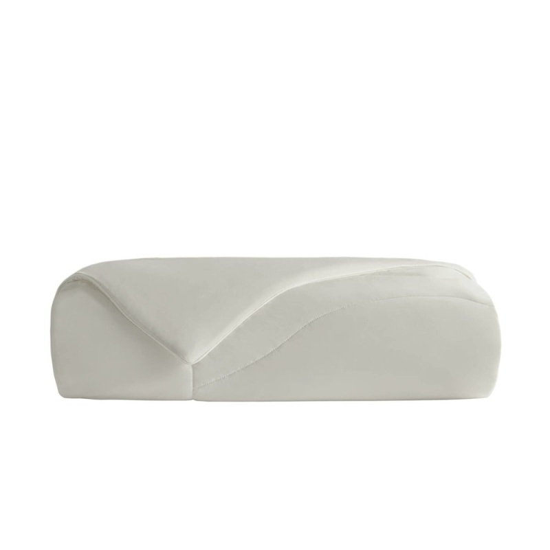 Reversible Tencel Comforter Blanket, White Color