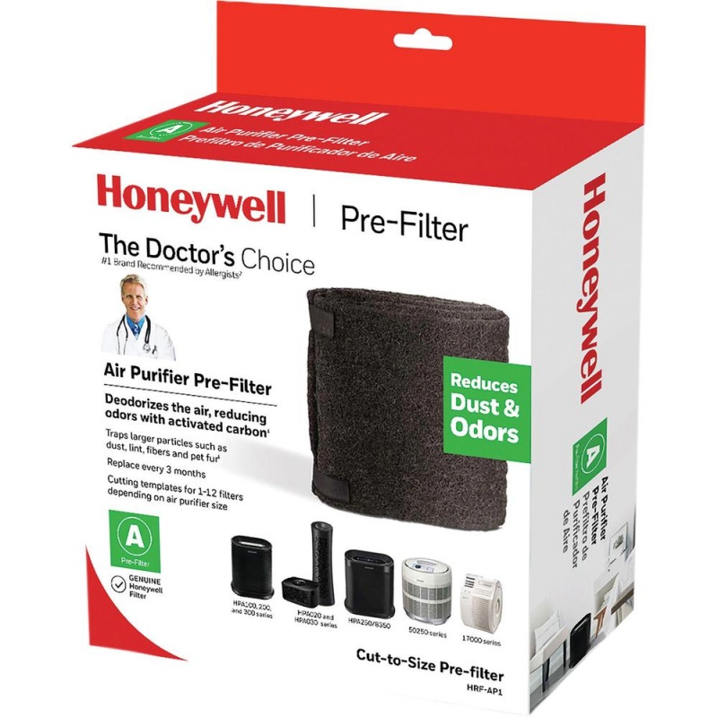 Honeywell Air Purifier Pre-Filter - Activated Carbon - For Air Purifier - Remove Odor, Remove Dust, Remove Fabric Fiber, Remove Pet Hair, Remove Airborne Particles - 47" Height X 15.5" Width X 0.1" De