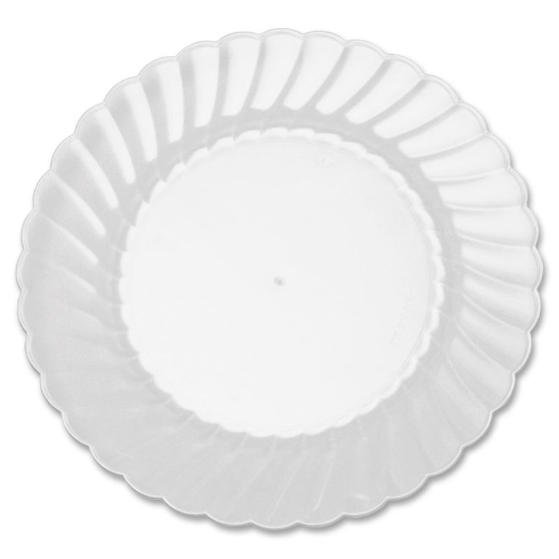 Classicware Wna Comet Heavyweight Plastic Clear Plates 6" Diameter