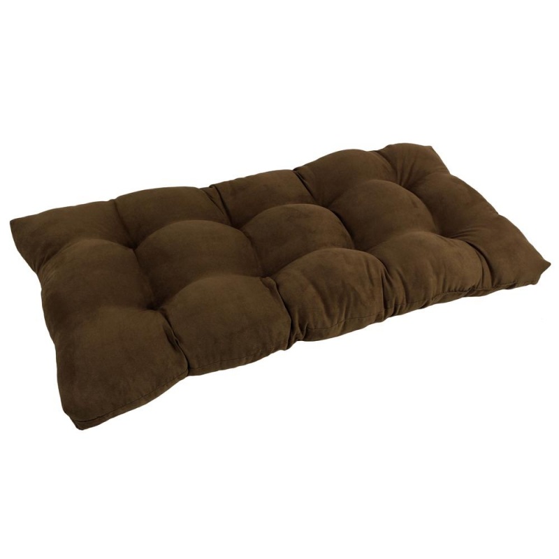 42-Inch By 19-Inch Squared Micro Suede Tufted Loveseat Cushion