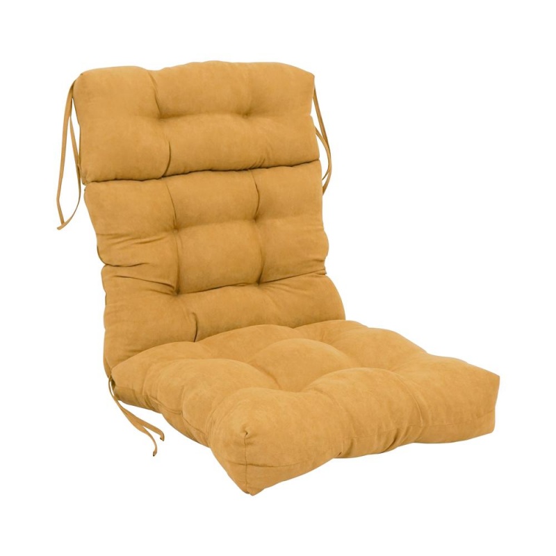 22-Inch By 45-Inch Solid Microsuede Tufted Chair Cushion