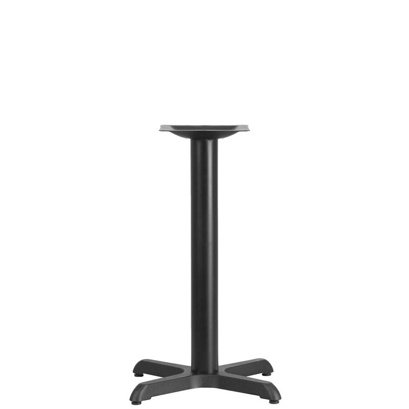 22'' X 22'' Restaurant Table X-Base With 3'' Dia. Table Height Column