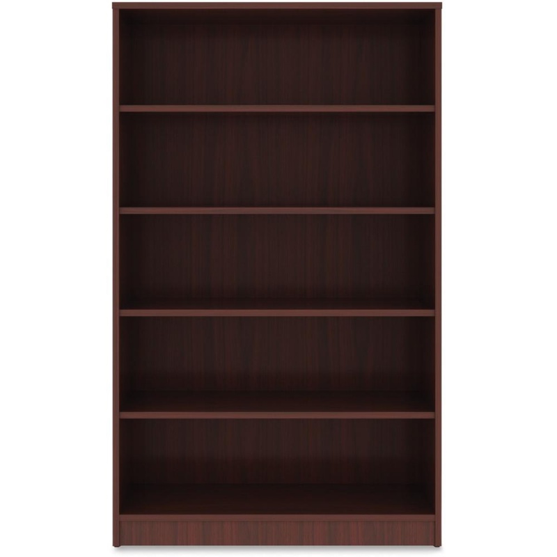Lorell Laminate Bookcase - Rectangle - 0.7" Thickness Shelf, 60" Height X 36" Width X 12" Depth - 5 Shelve(S) - 4 Adjustable Shelf(Ves) - Square Edge - Material: Thermofused Laminate (Tfl) - Finish: m