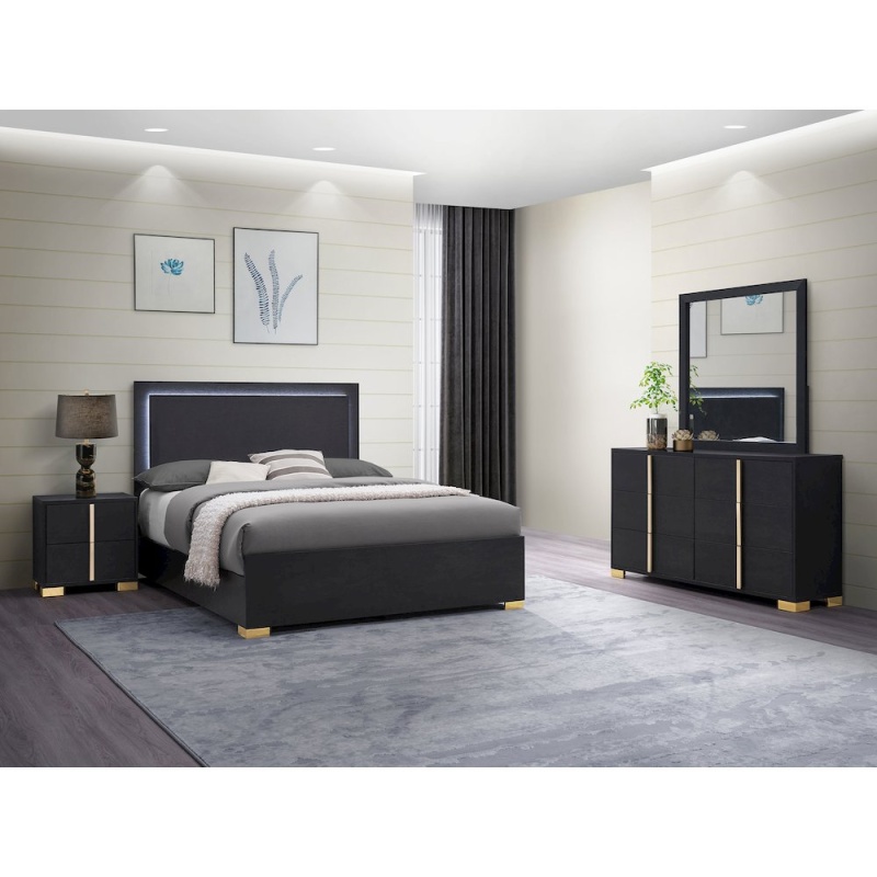Marceline 4-Piece Queen Bedroom Set Black