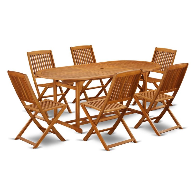 Wooden Patio Set Natural Oil