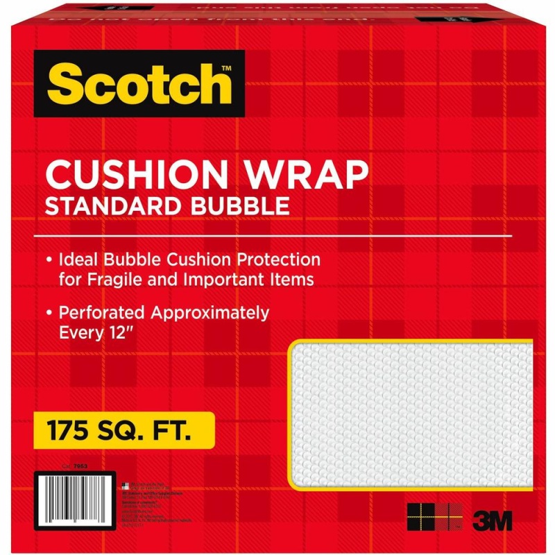 Scotch Jumbo Roll Cushion Wrap - 12" Width X 175 Ft Length - Lightweight, Non-Scratching - 1 / Carton