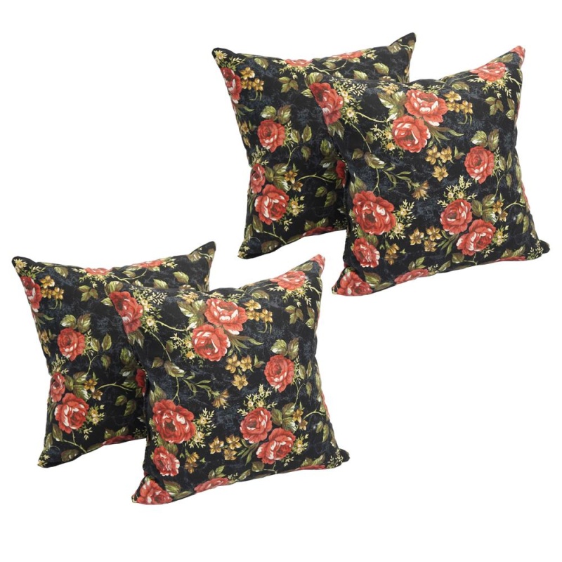 17-Inch Jacquard Throw Pillows With Inserts (Set of 4)