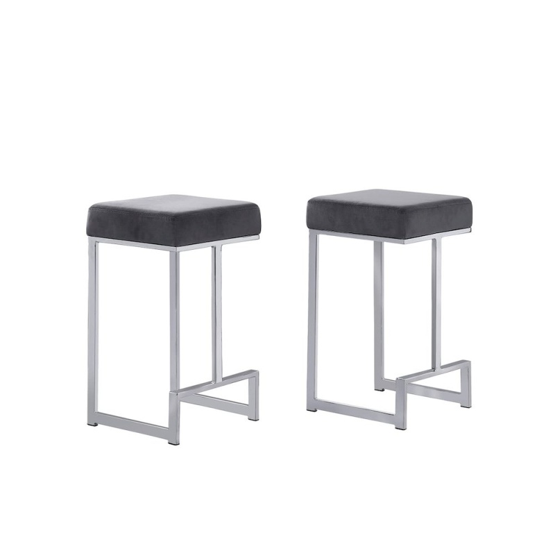 Dorrington Velvet Backless Counter Height Stool Set of 2