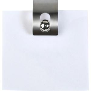Tatco Magnetic Note Holder - 2" X 1.3" X 0.6" X 2" - Steel - 4 / Pack - Silver