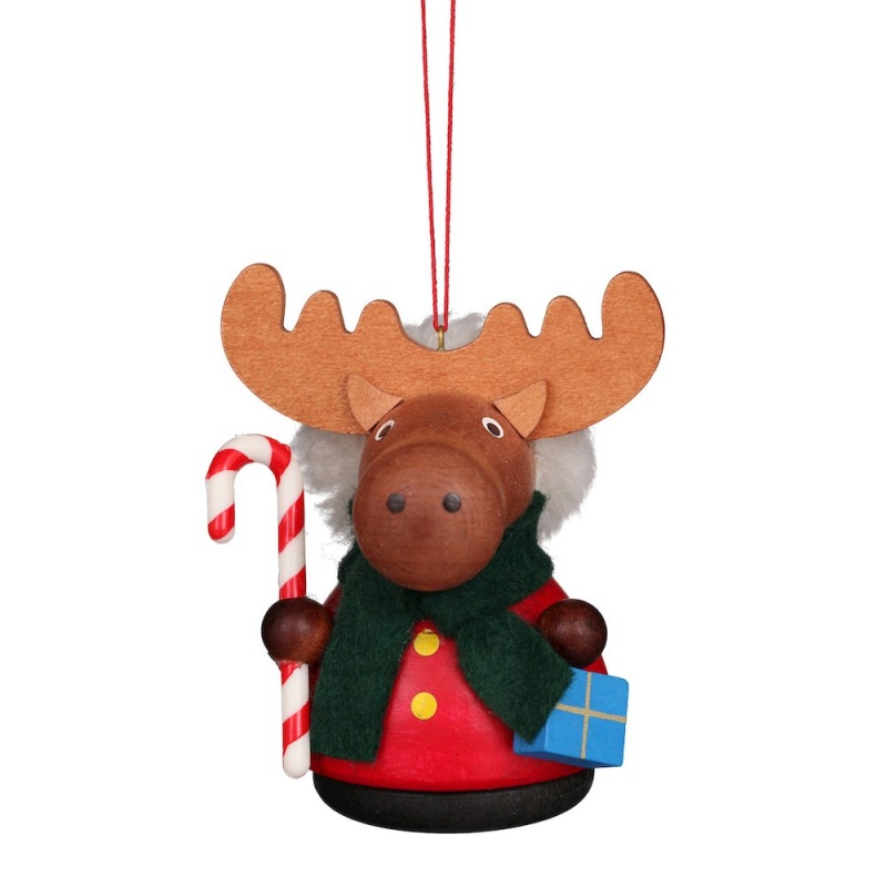 Ornament - Moose With Candycane