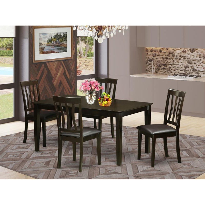5 Pc Dining Room Set-Dining Table And 4 Dining Room Chair