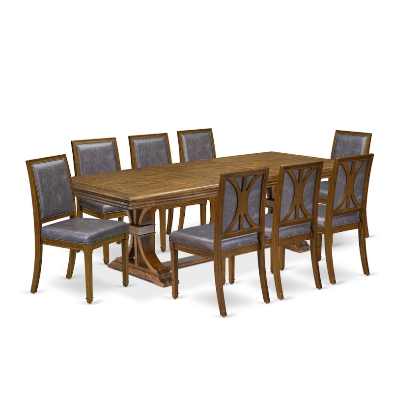 9 Piece Kitchen Table Set with 8 Dining Chairs