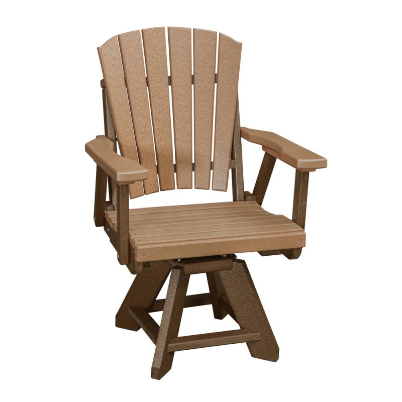 Dining Height Swivel Arm Chair in Cedar