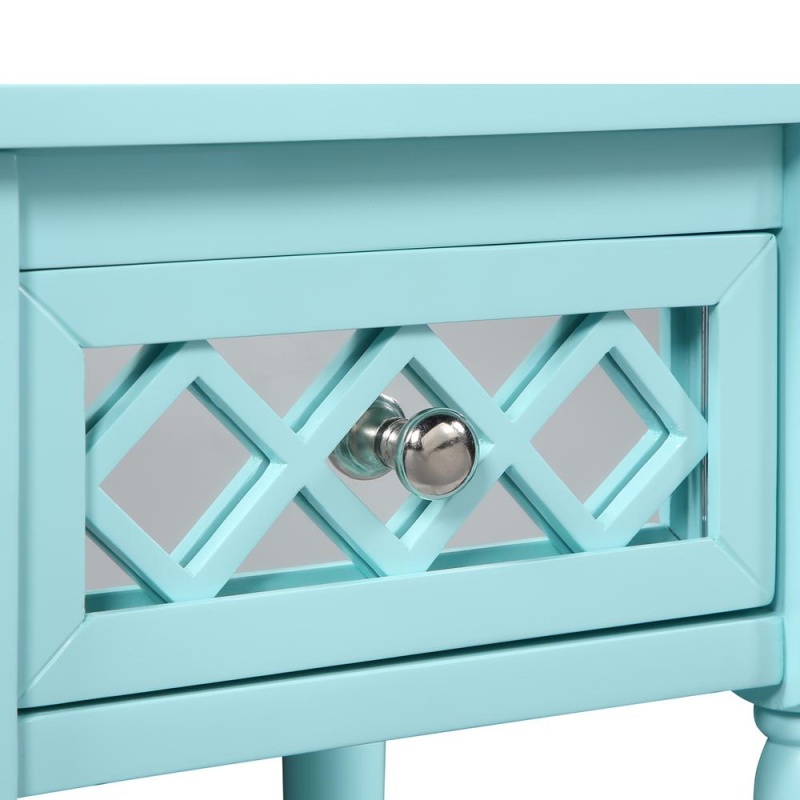 French Country Khloe Deluxe- 1 Drawer Accent Table With Shelf