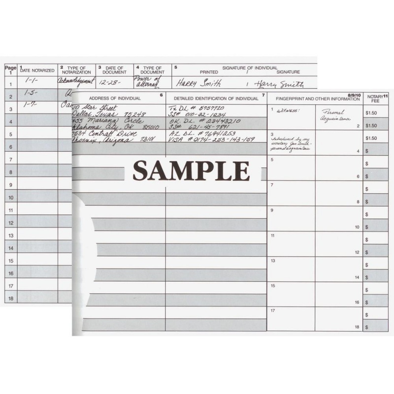 Dome Notary Public Book - 64 Sheet(S) - Thread Sewn - 10.50" X 8.25" Sheet Size - 10 Columns Per Sheet - Burgundy - White Sheet(S) - Maroon Cover - Recycled - 1 Each