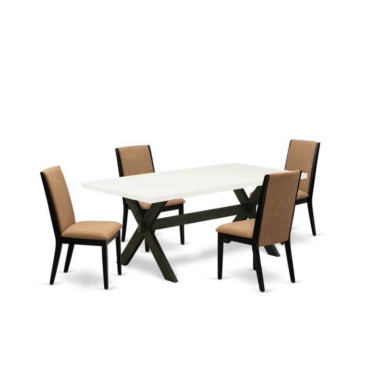 East West Furniture 5-Piece Dining Room Set