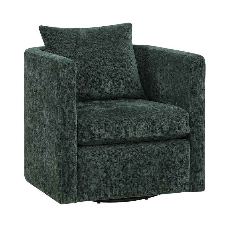 Sheldon Kelly Green Swivel Barrel Chair