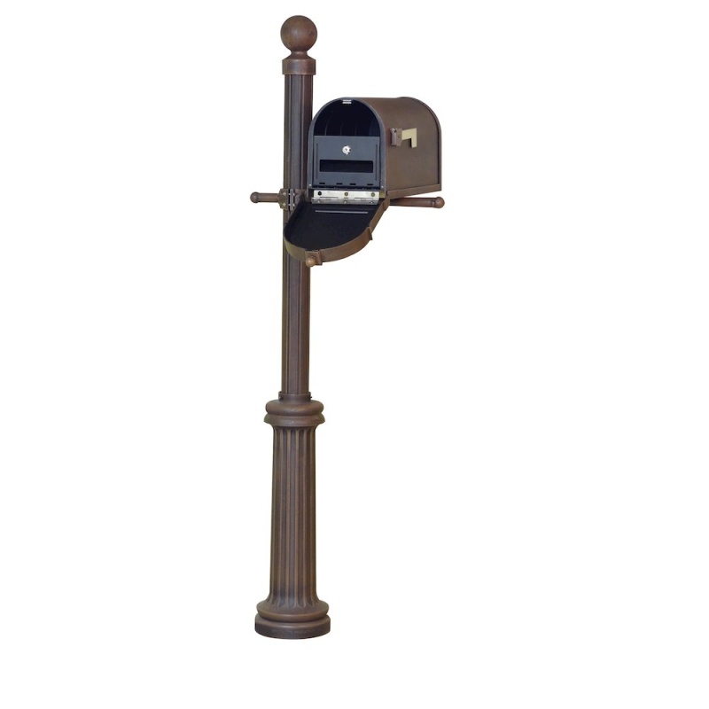 Berkshire Curbside Mailbox With Locking Insert And Fresno Mailbox Post