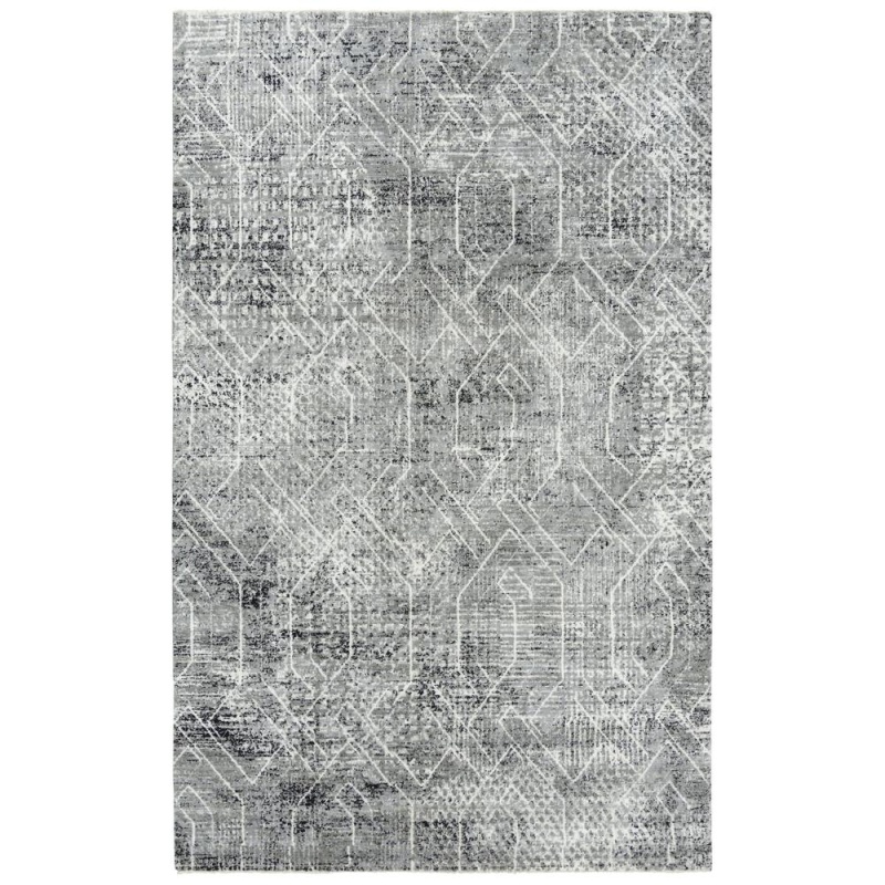 Hybrid Cut Pile Wool/ Tencel Rug, 9' X 12'