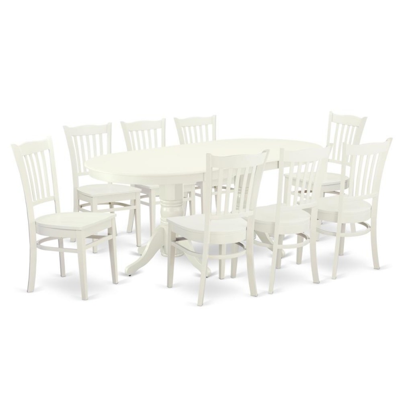 Dining Room Set Linen White, Vagr9-Lwh-w