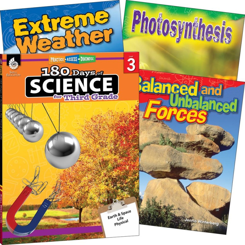 Shell Education Learn At Home Science 4-Book Set Printed Book - Book - Grade 3 - English