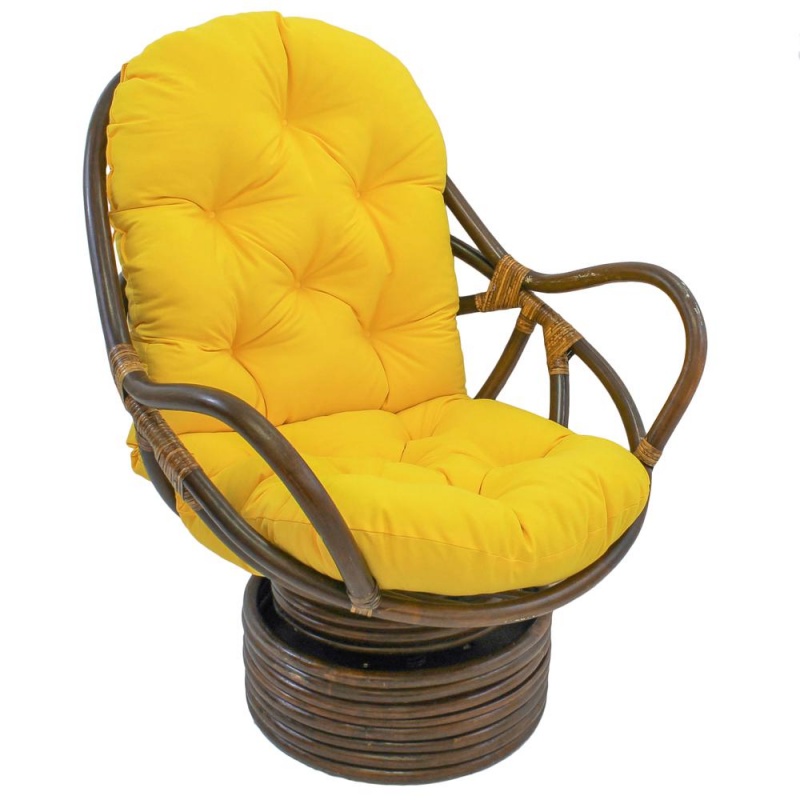 48-Inch By 24-Inch Solid Twill Swivel Rocker Cushion