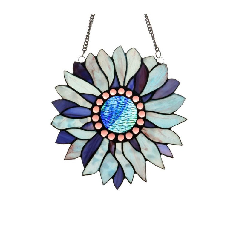 Chloe Lighting Sundance Tiffany-Style Floral Stained Glass Window Panel