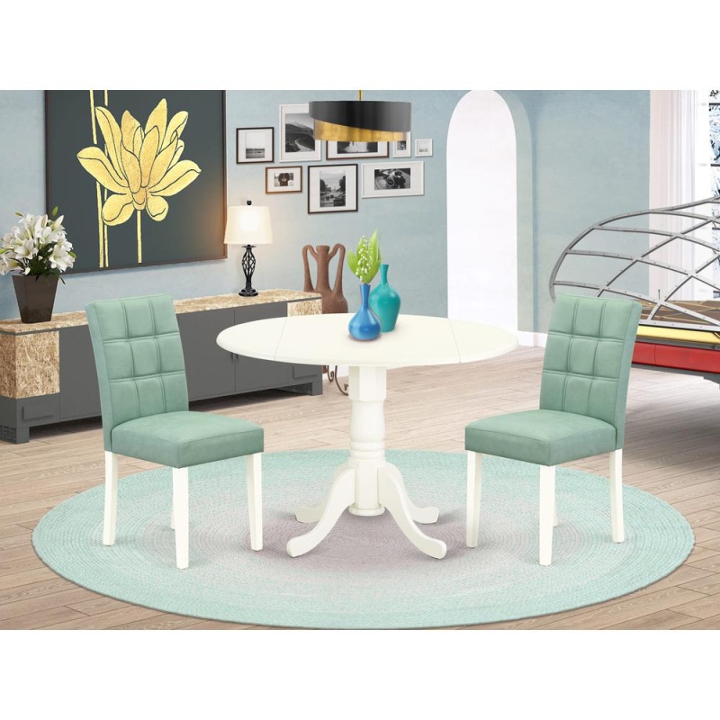 3 Piece Modern Dining Set Contain A Wood Dining Table