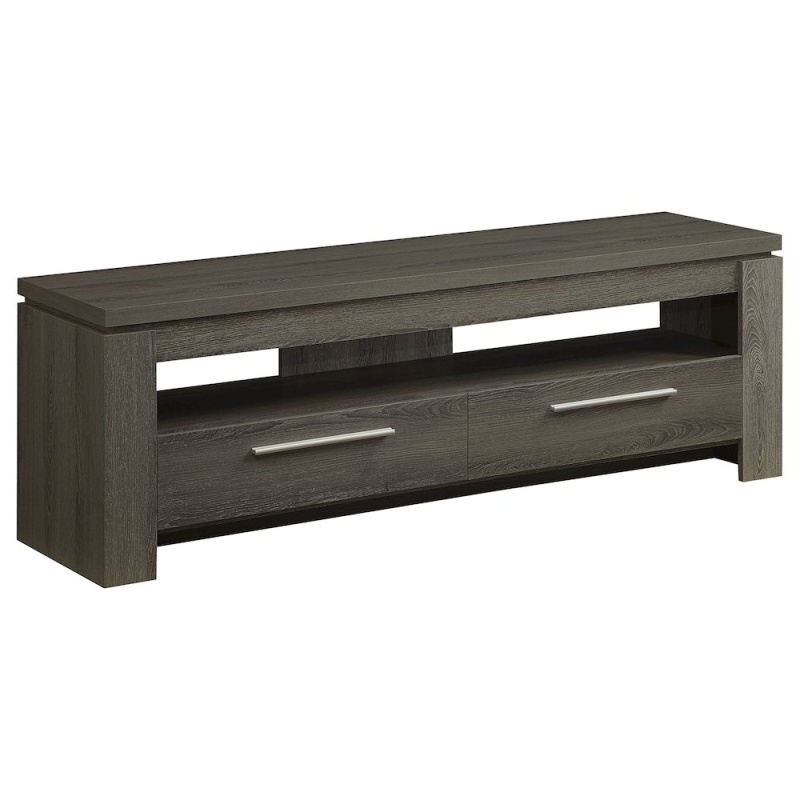 Elkton 2-Drawer Engineered Wood 59" TV Stand Weathered Grey