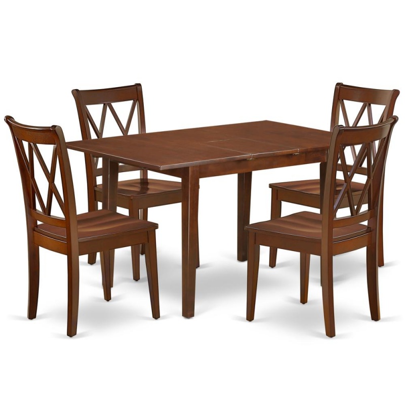 East West Furniture Mahogany Dining Room Set