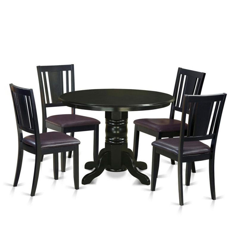 5 Pc Kitchen Nook Dining Set- Table And 4 Dining Chairs