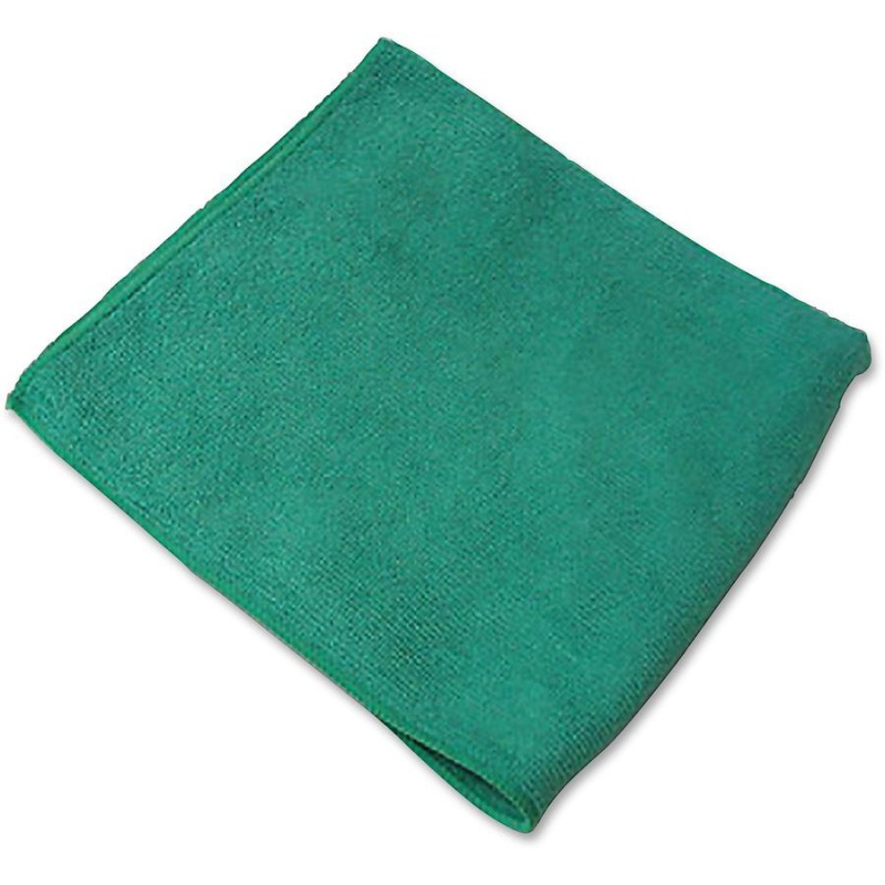 Genuine Joe General Purpose Microfiber Cloth - For General Purpose - 16" Length X 16" Width - 12.0 / Bag - 15 / Carton - Green