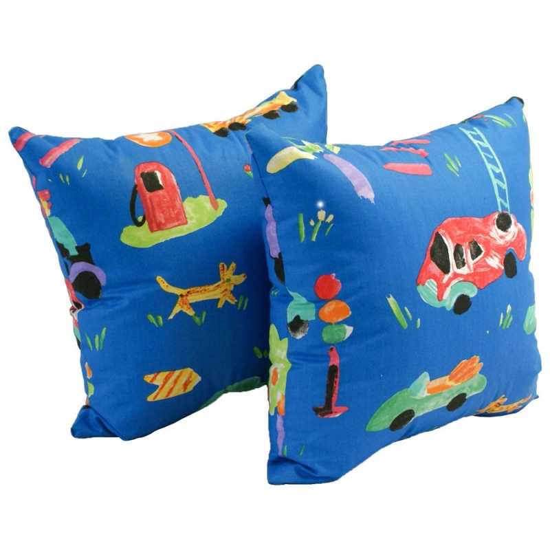 17-Inch Jacquard Throw Pillows With Inserts (Set Of 2) 9910-S2-Id-066