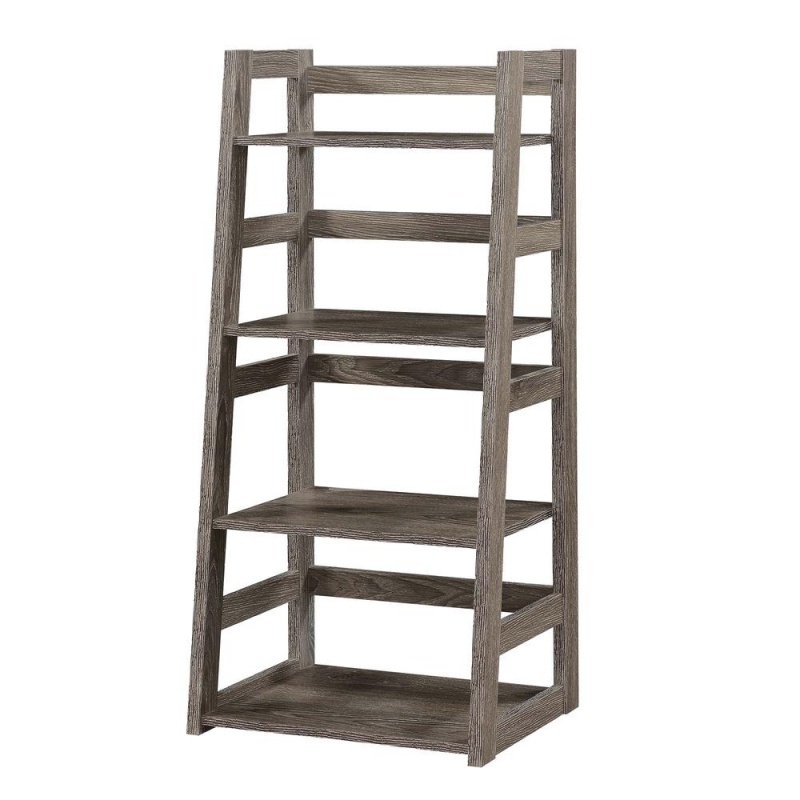 Designs2go Trestle Bookcase In Weathered Gray