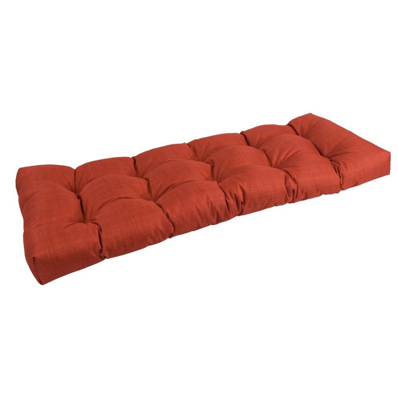 51-Inch By 19-Inch Tufted Solid Outdoor Spun Polyester Loveseat Cushion