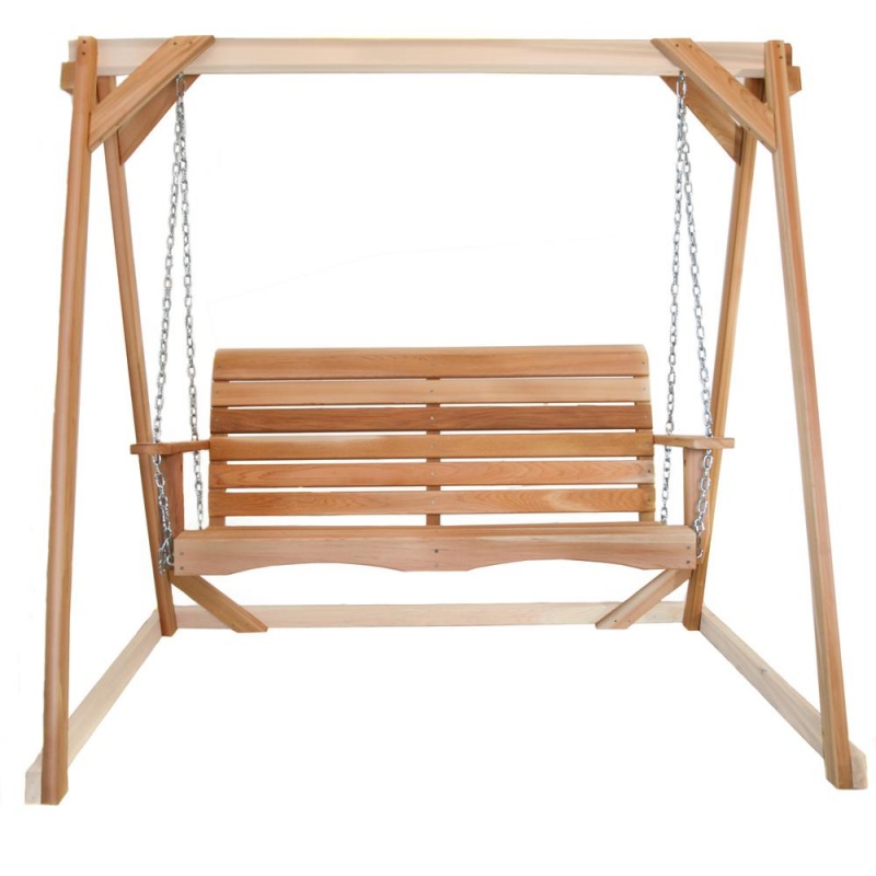 6-Ft Wood A-Frame Swing Set