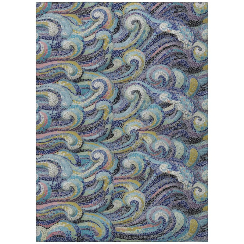Indoor/Outdoor Surfside Asr44 Stormy Washable 8' X 10' Rug