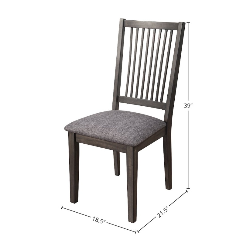 Lennox Set of 2 Side Chairs, Dark Tobacco