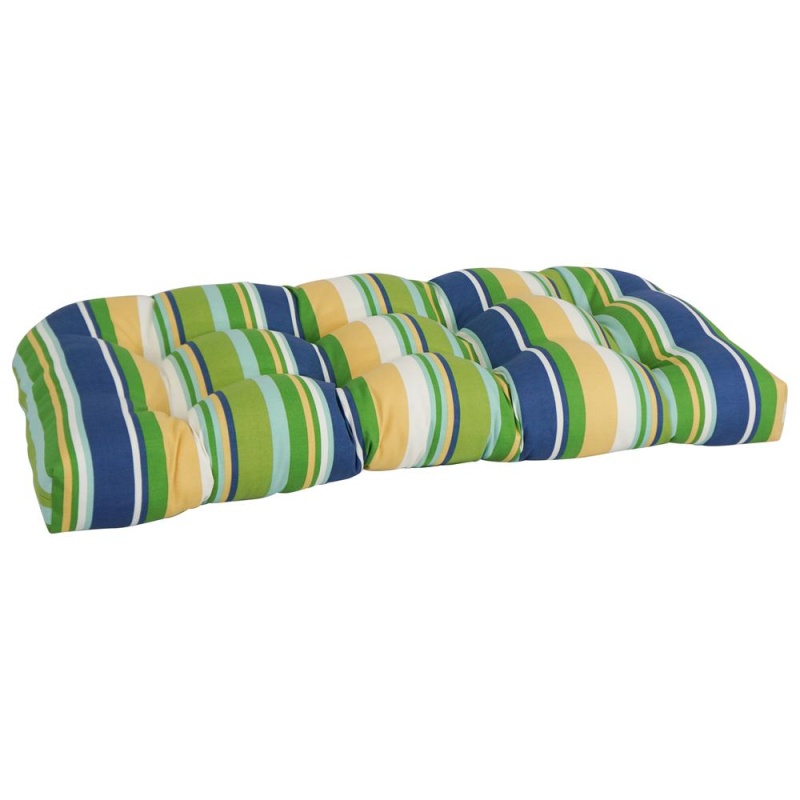 42-Inch By 19-Inch U-Shaped Patterned Spun Polyester Tufted Settee/Bench Cushion 93180-Ls-Od-172