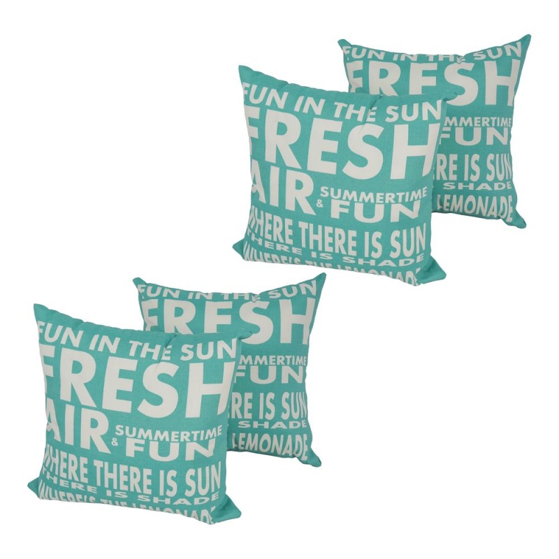 Spun Polyester 17-Inch Outdoor Throw Pillows (Set Of 4) Co-Jo16-01-S4