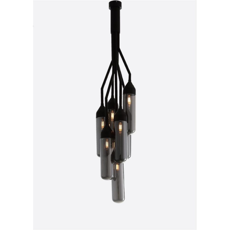 Darsie Pendant Lamp Black Carbon Steel And Glass