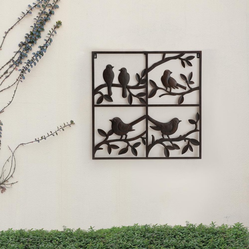 Sunjoy Decorative Birds Perching Wall Art