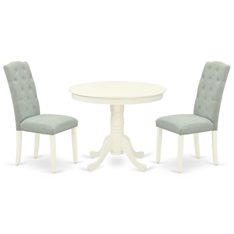 Dining Room Set Linen White, Ance3-Lwh-15