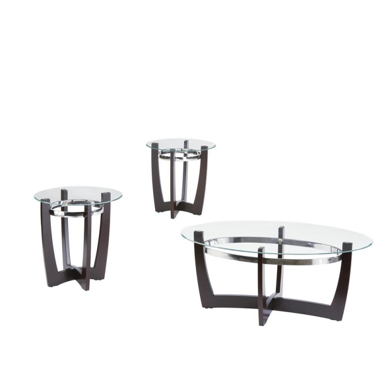 Glass Top 3 Pack (Cocktail & 2 End Tables)