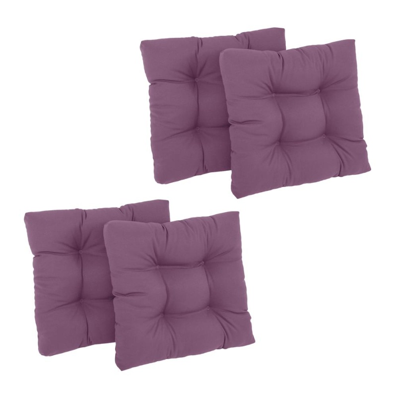 19-Inch Squared Twill Tufted Dining Chair Cushions (Set Of 4) 94005-4Ch-Tw-Gp